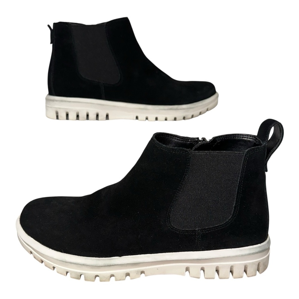 Blondo Flora Black Waterproof‎ Chelsea Ankle Boots Lug Sole 7.5M B3515 015